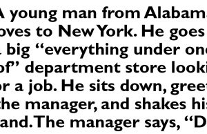 A young man from Alabama moves to New York