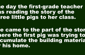 A teacher was reading a story to her class.