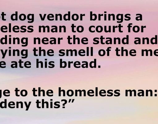 A hot dog vendor brings a homeless man to court