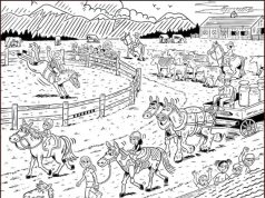 Hidden Picture: Horsing Around.