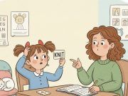 A little girl in first grade