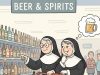 Two nuns were shopping in a food store